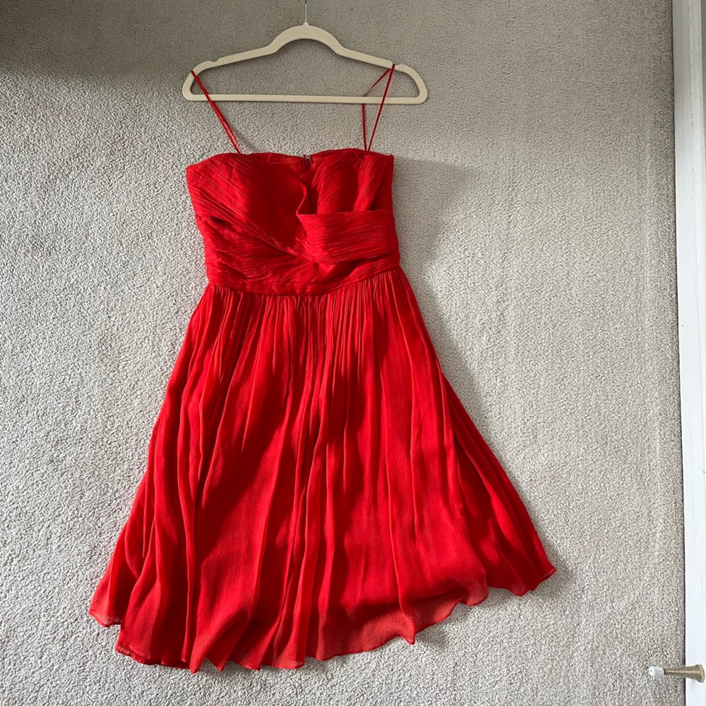 J. Crew Red Spaghetti Strap Mini Dress